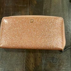 Kate spade rose gold glitter wallet